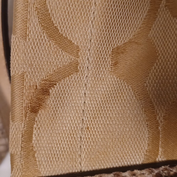 Coach C1320-F24889 Sig snake skin trim handbag - Picture 12 of 16